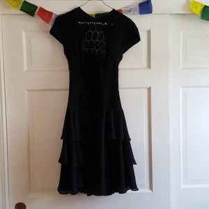 Backless black dress